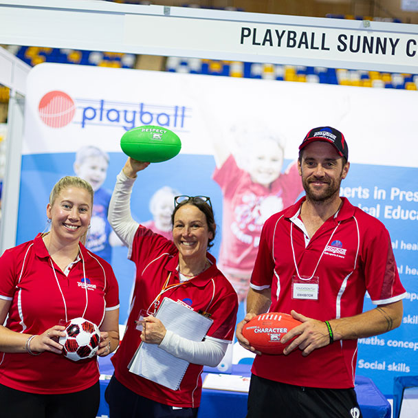 Playball stand at the Education Fair 2023