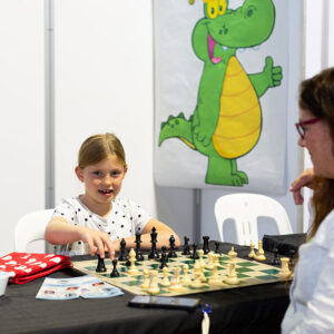Playing chess at the Education Fair 2023