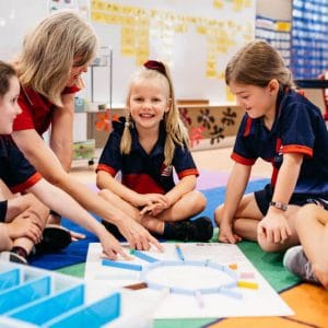 Primary students at Caloundra City Private School