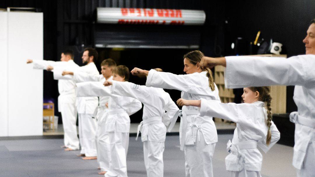 Students training at Karate Academy of Power Sunshine Coast
