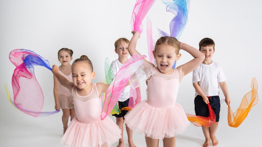 Little girls and boys having fun dancing at Sorelle Dance Studios