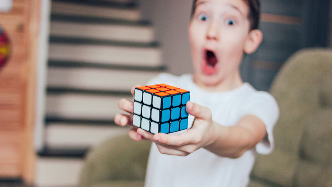 boy with Rubik's cube